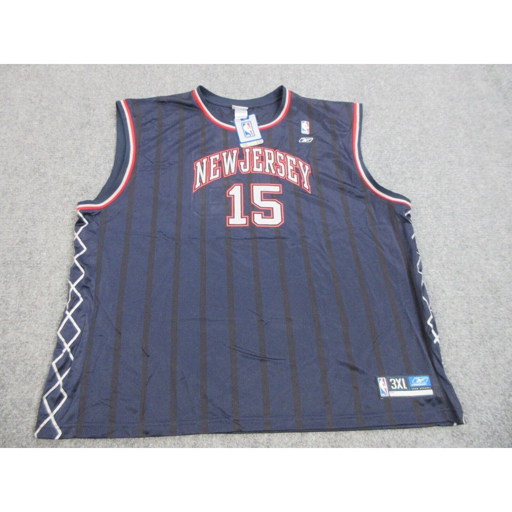 VINTAGE Vince Carter New Jersey Nets Jersey Mens 3XL Blue NBA Basketball NEW‎